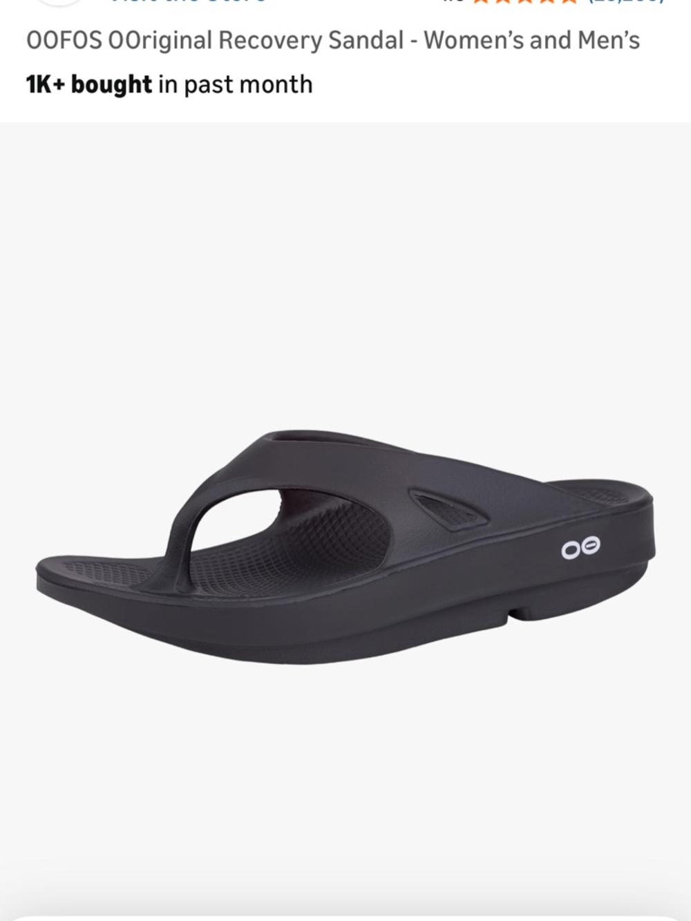 OOFOS Black 00ahh Recovery Flip Sandal